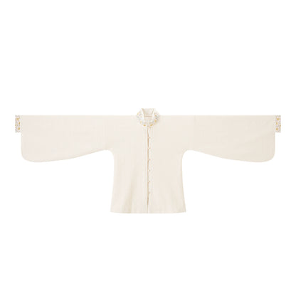 Chi Xia [Qingyuan] Ming Zhaojun jacket pipa sleeve short jacket pleated skirt ming HanFuDreams Stand-up collar pair pipa sleeve short jacket S