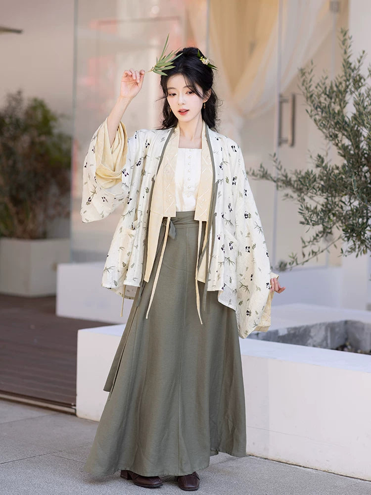 Chi Xia [Bamboo Everything Goes Well] Jin pleated clothes and eight broken skirts HanFuDreams