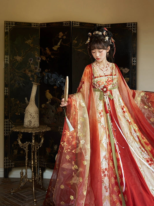 More than thirteen [火树银花] cardigan suspender chest skirt Tang Hanfu women HanFuDreams