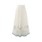 [Cyan Wave] Casual Blue Hanfu Set modern Shisanyu Elastic Skirt S