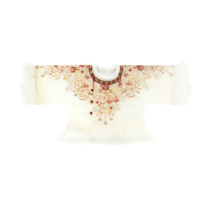 More than thirteen [Bai Ma Jia years old] woven gold round neck jacket improved dress