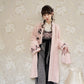 More than thirteen [floral line] pink thickened coat velvet suspender skirt modern HanFuDreams Three-piece set (including inner) S