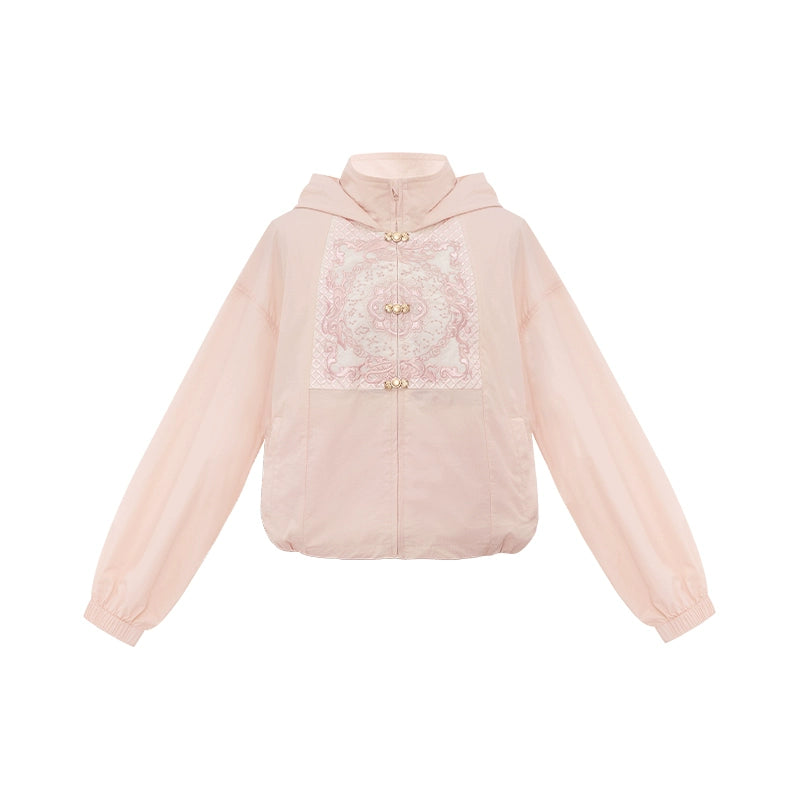 More than thirteen [Xingshou] embroidered hooded sunscreen clothes skirt set modern HanFuDreams Sunscreen jacket S