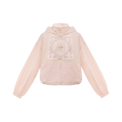 More than thirteen [Xingshou] embroidered hooded sunscreen clothes skirt set modern HanFuDreams Sunscreen jacket S