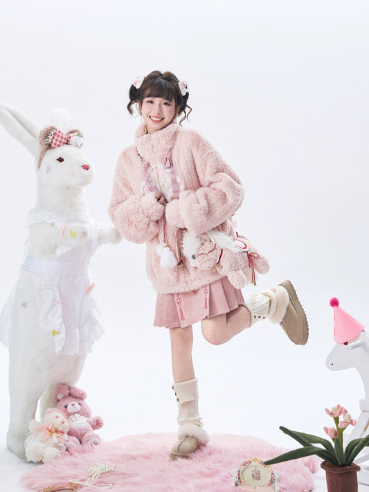 More than thirteen [Ranchi] warm cute lamb wool embroidered padded jacket