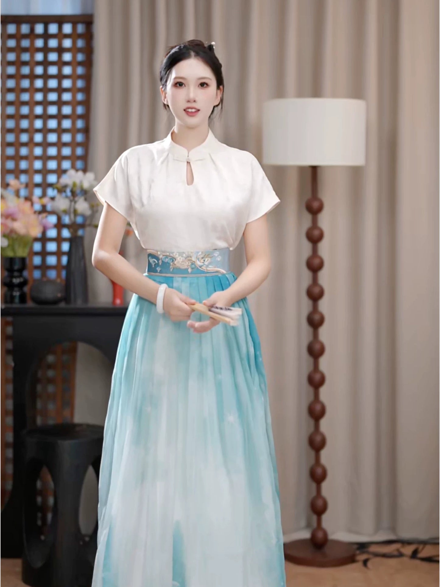 Flower Fairy Story [Shattered Star and Sunk Sea] Embroidery Half-pleated Princess Hundred Dresses modern HanFuDreams