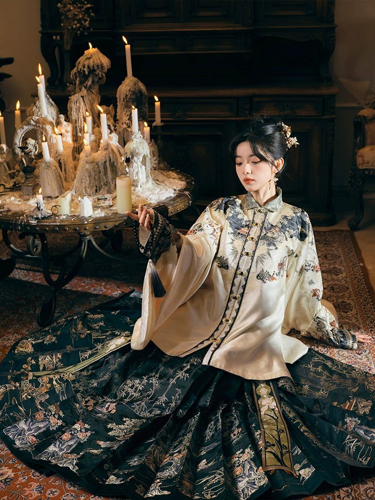 More than thirteen [Takeshita Tinglan] placket jacket, horse-face skirt, Ming-made Hanfu ming HanFuDreams