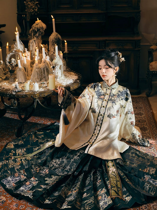 More than thirteen [Takeshita Tinglan] placket jacket, horse-face skirt, Ming-made Hanfu ming HanFuDreams