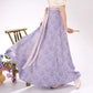 Flower Fairy Story [Qinhe Ying] One-piece jacquard eight-broken skirt Tang tang HanFuDreams Purple torn skirt S