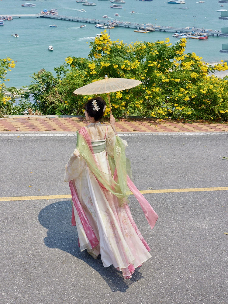 More than thirteen [Peiyu Spring Breeze] pink and green silk Hanfu accessories accessories HanFuDreams