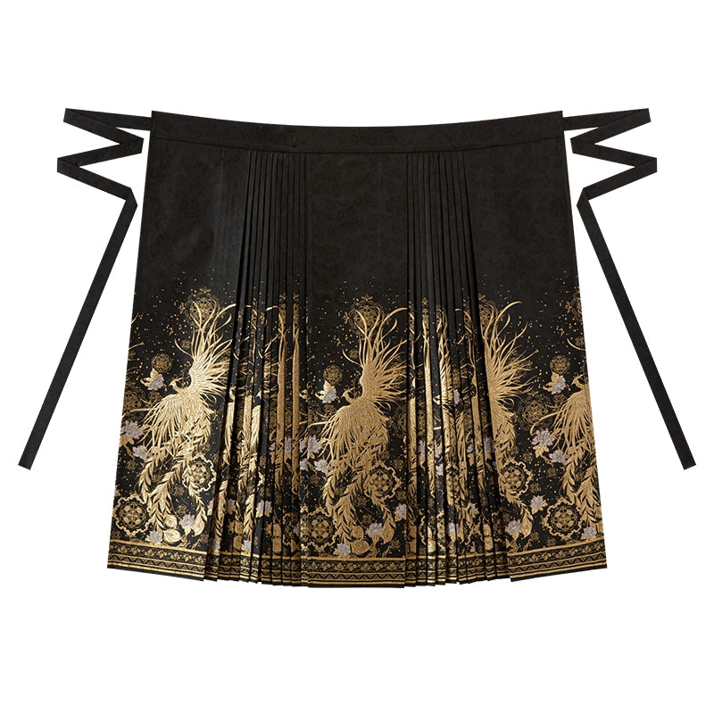 Ming-style Horse Face Skirt Hanfu for Toasting and Engagement Ceremonies.