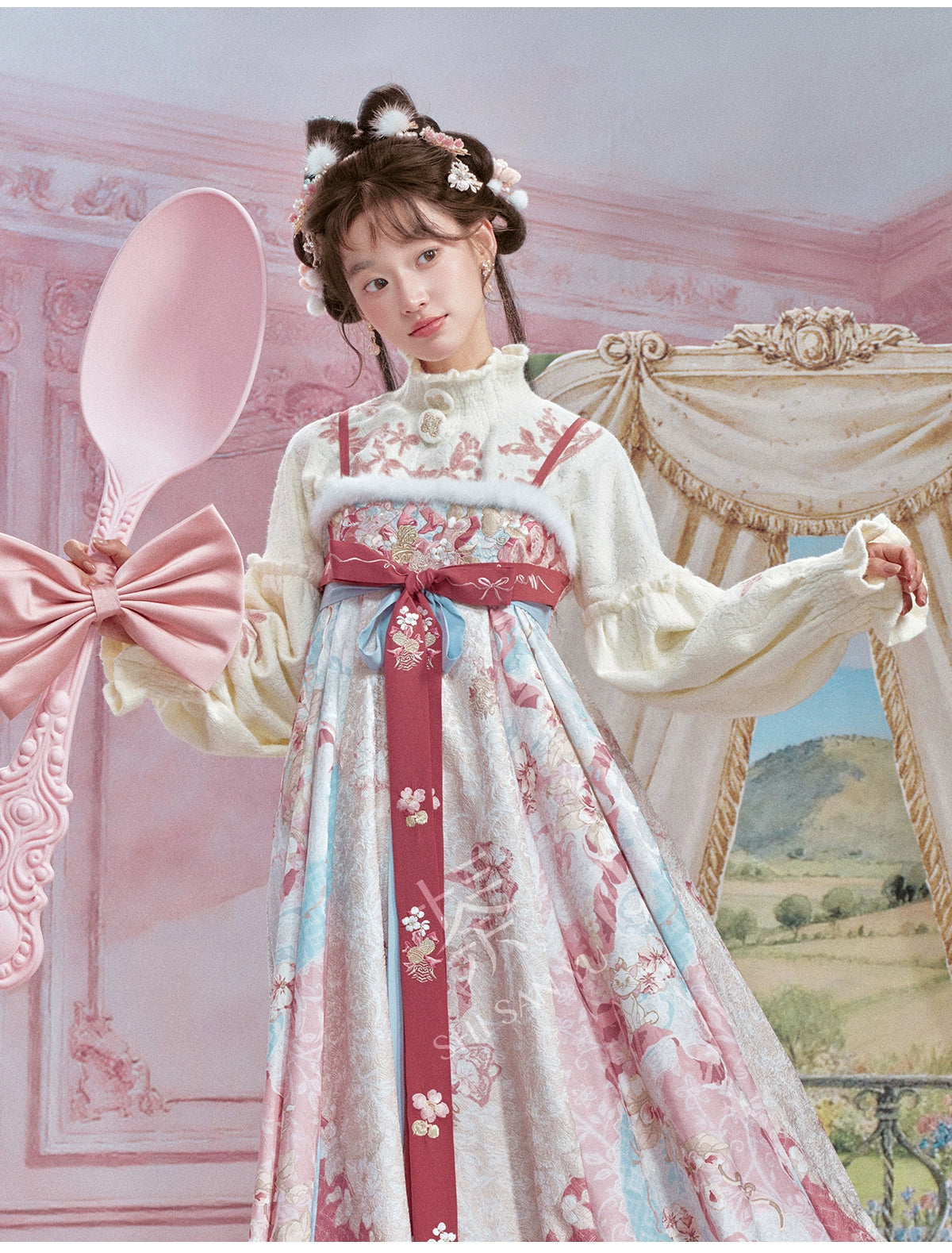 More than thirteen [Huaxing] knitted top plate rope embroidered plush bottoming shirt modern HanFuDreams