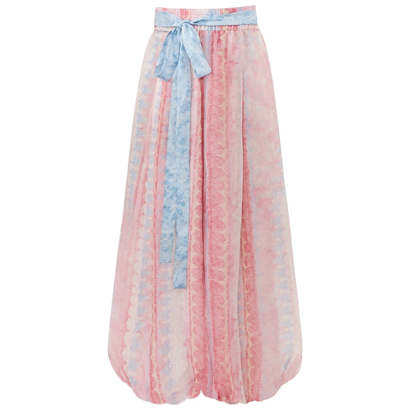 More than Thirteen [Party Magic] Spring Jacket Pants National Style Set modern HanFuDreams Pants (pink) S