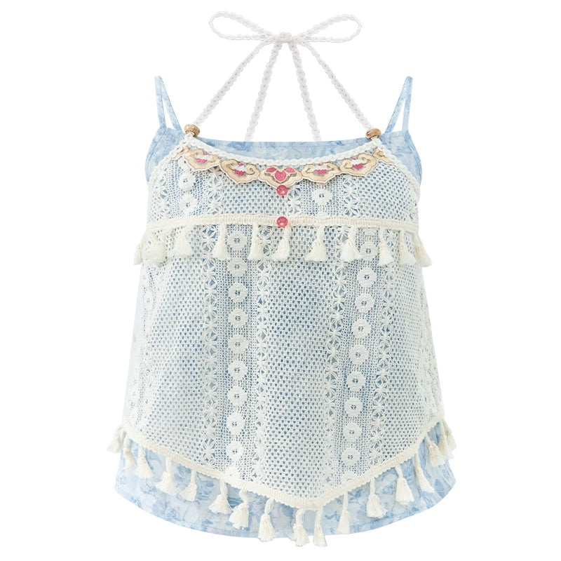 More than Thirteen [Party Magic] Spring Jacket Pants National Style Set modern HanFuDreams Sling (Blue) S