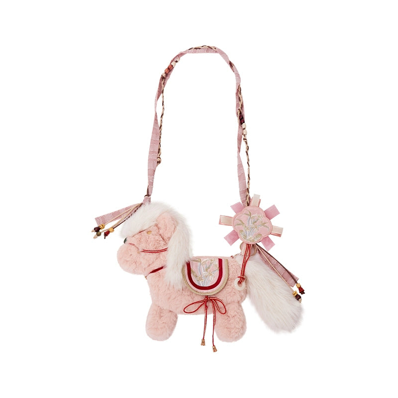More than thirteen [Ranchi] plush embroidered cute pony messenger bag
