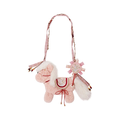 More than thirteen [Ranchi] plush embroidered cute pony messenger bag