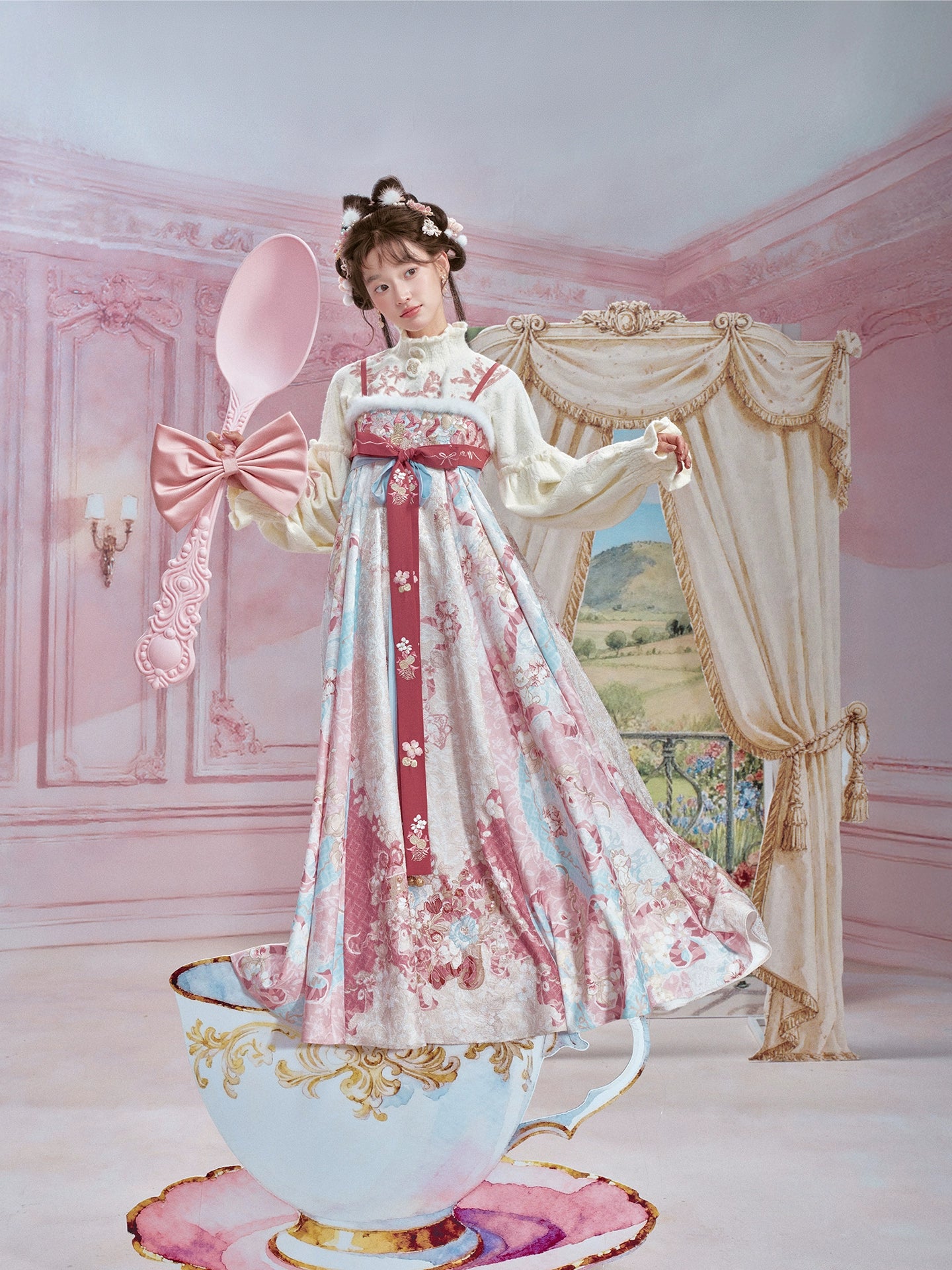 More than thirteen [cat letters] plush cloak suspender skirt Hanfu han HanFuDreams