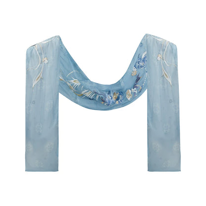 [Long Joy] Embroidered Wide Sleeve Hanfu Outerwear han Shisanyu Cape S