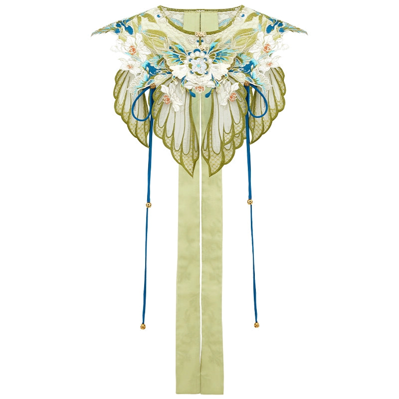 More than thirteen [Jade Bird Huanchuan] Ming-made cloud-shouldered horse-face skirt bachelor's dress ming HanFuDreams Cloud shoulder XS