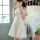 More than thirteen [daydream] national style embroidered white waist short-sleeved dress modern HanFuDreams