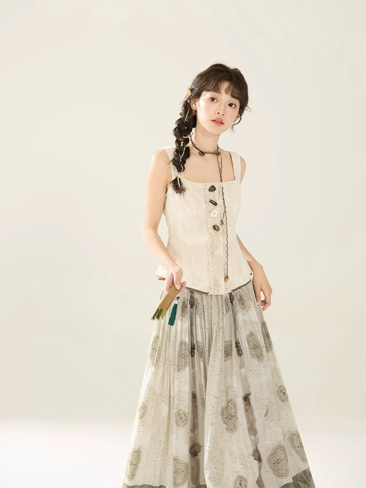 More than thirteen [Shanhai return period] suspender skirt Han element set modern HanFuDreams