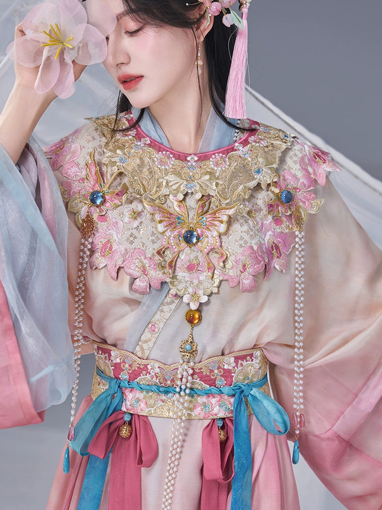 More than thirteen [Begonia explanation] Straight train heavy industry cloud shoulder hanfu han HanFuDreams