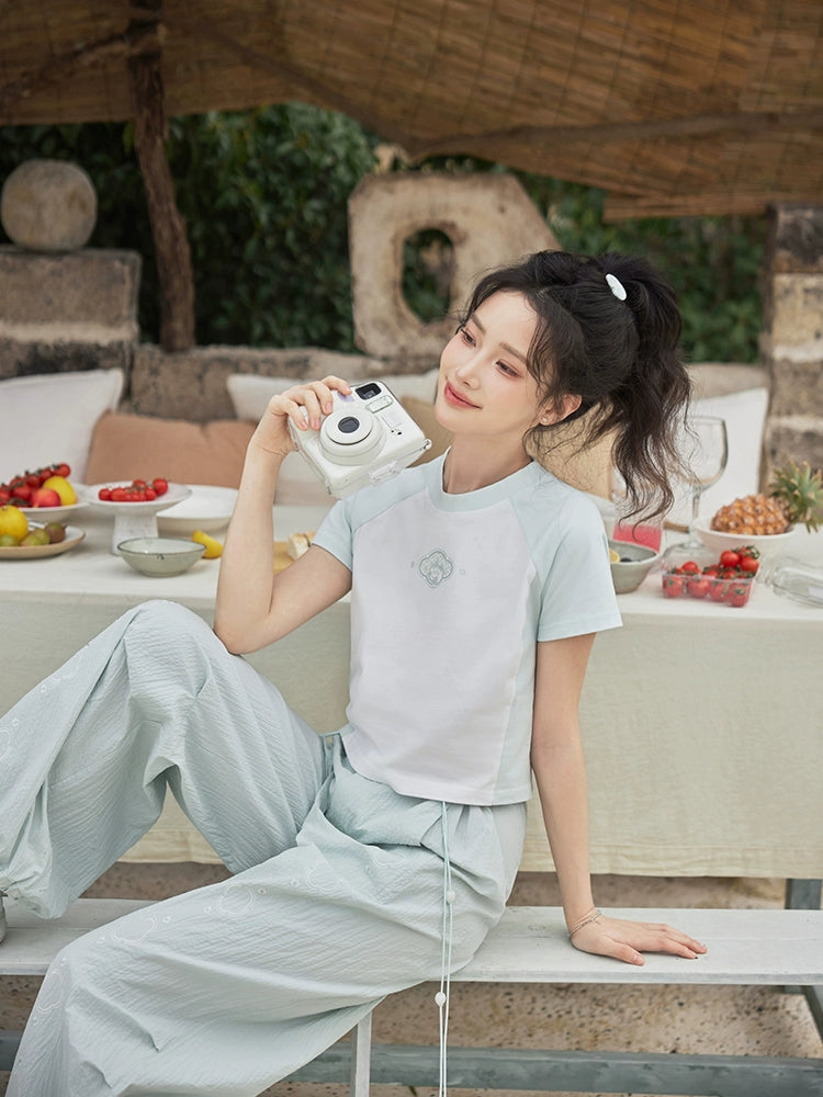 More than thirteen [mints] summer short-sleeved sports suit modern HanFuDreams