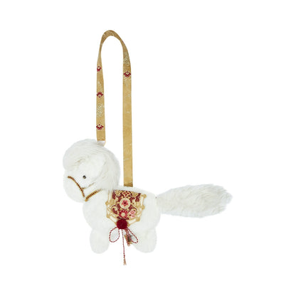 More than thirteen [White Horse Jiayu] Year of the Horse plush embroidered pony messenger bag