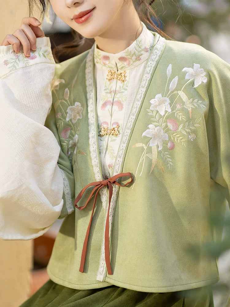 Chi Xia [Chunxiaomeng] Tang Beizi cotton cardigan and six broken skirts tang HanFuDreams