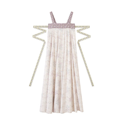 Tang Tencel Shawl Chest Suspender Skirt Hanfu Women tang HanFuDreams Cotton chest-length suspender skirt S