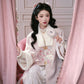 July Eve [Flower Snow Lying Shadow] Collar Long Jacket National Style Jacket Ming ming HanFuDreams