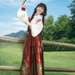 More than thirteen [snowfield flowers] Tibetan style horse dress ming HanFuDreams