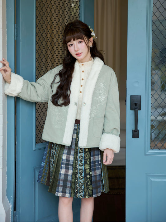 More than thirteen [Songyun] suede and plush jacket on both sides modern HanFuDreams