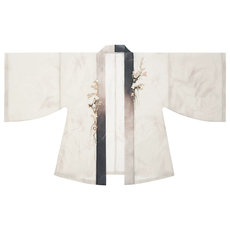 More than thirteen [Bing Candle Tour] Embroidered Tencel Top Two Skirts Song Hanfu song HanFuDreams pleated coat S
