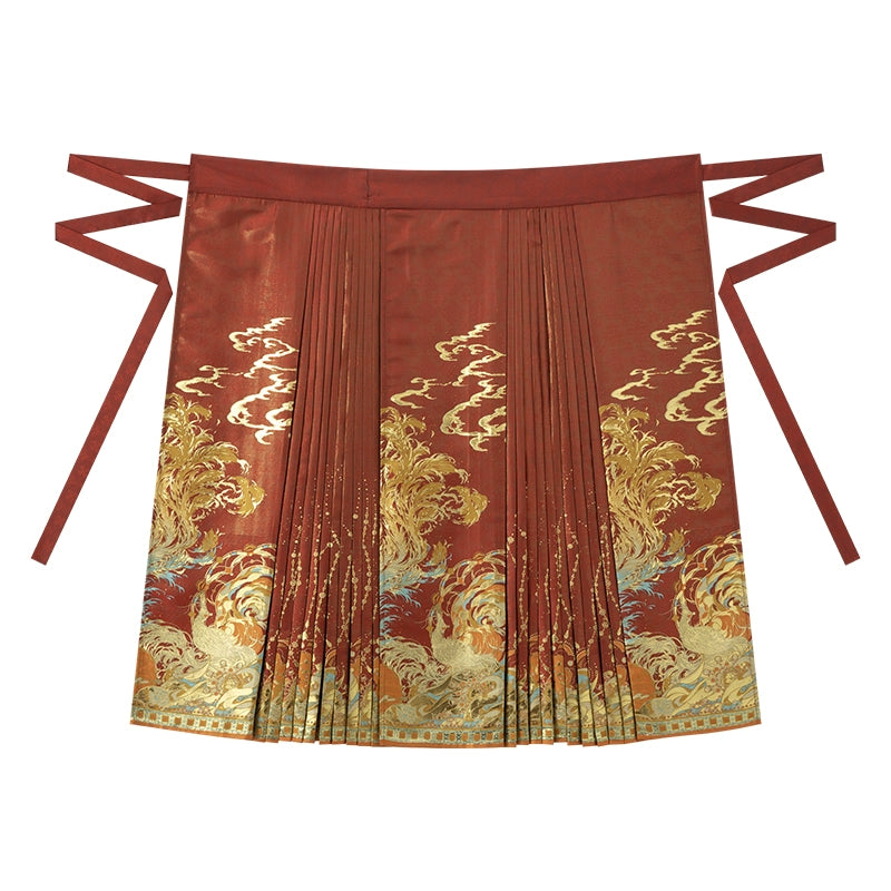 Ming short horse dress Hanfu into wine dress bride