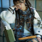 More than thirteen [moss spirit] vest embroidered sweater short skirt Mori plush set modern HanFuDreams