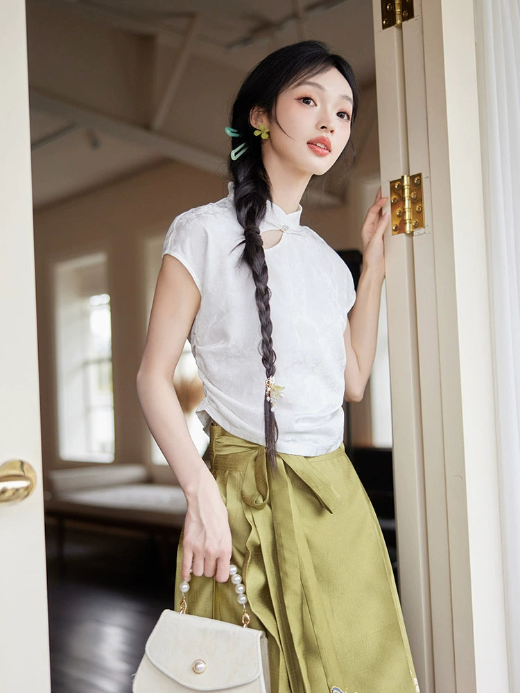 More than thirteen [Fuxiang] new Chinese-style dark-patterned jacquard top modern HanFuDreams