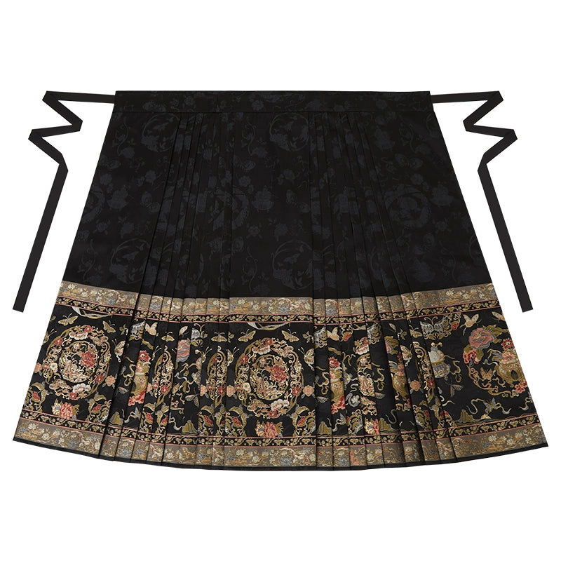 More than thirteen [years old dream] style black gold cardigan horse face skirt Ming ming HanFuDreams Horse skirt XS