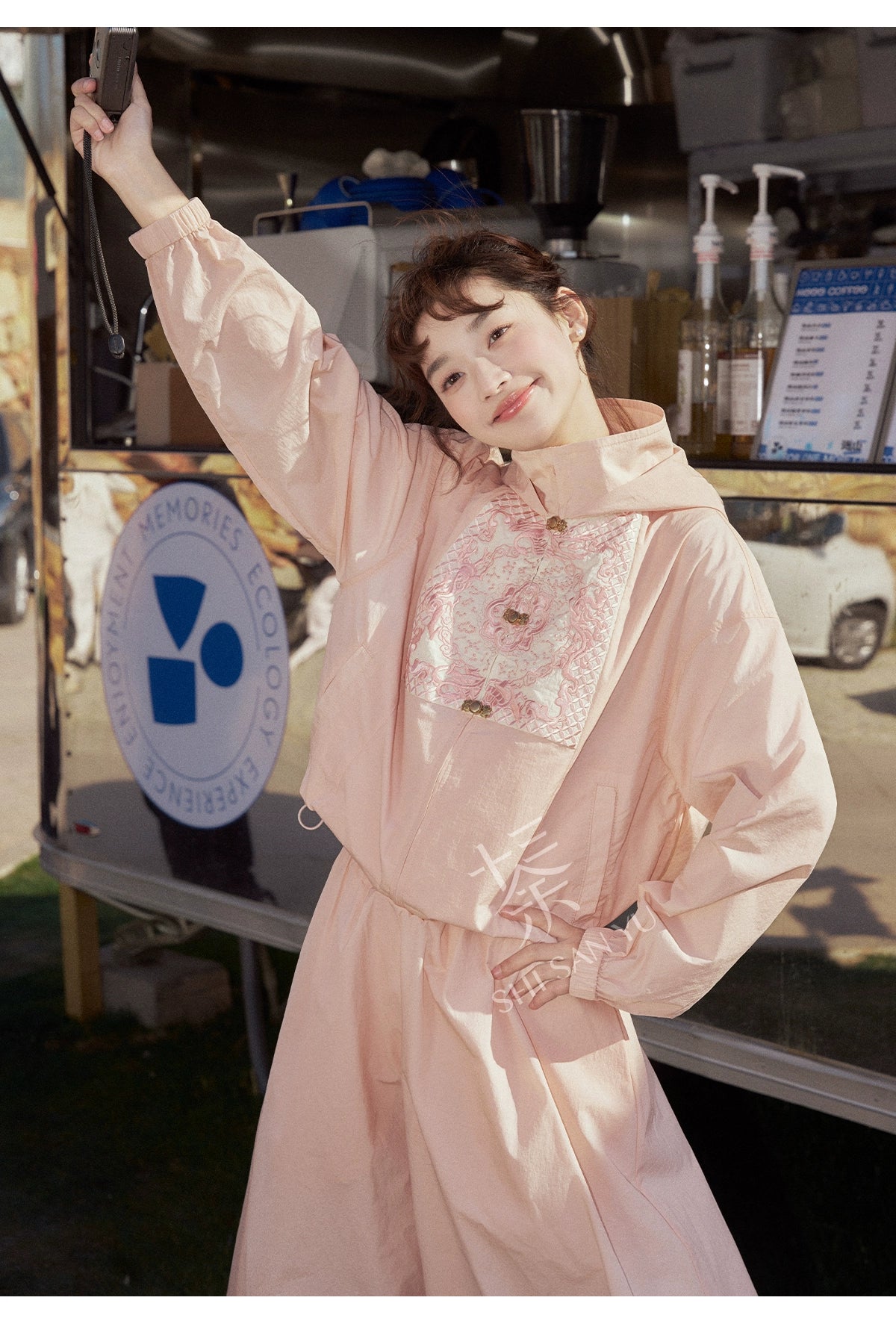 More than thirteen [Xingshou] embroidered hooded sunscreen clothes skirt set modern HanFuDreams