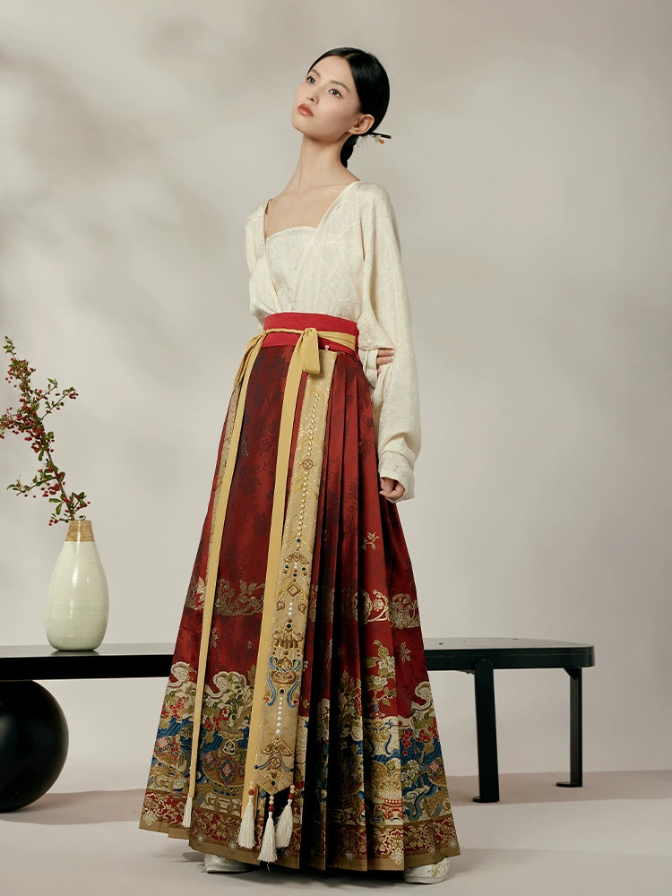 More than thirteen [plain porcelain] horse skirt top set ming HanFuDreams