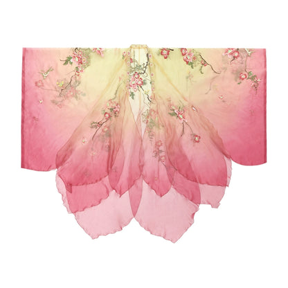 More than thirteen [peach blossom long tassel] large-sleeved shirt suspender skirt Tang Hanfu tang HanFuDreams Improved large sleeve shirt S