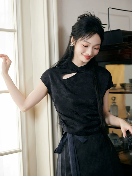 More than thirteen [Fuxiang] new Chinese-style dark-patterned jacquard top modern HanFuDreams