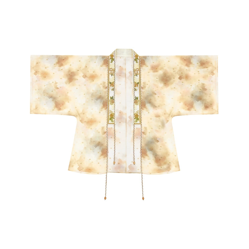 More than thirteen [flowing golden strands] cardigan suspender skirt ethnic style suit modern HanFuDreams Pair of cardigans, in stock. S
