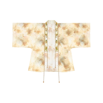 More than thirteen [flowing golden strands] cardigan suspender skirt ethnic style suit modern HanFuDreams Pair of cardigans, in stock. S