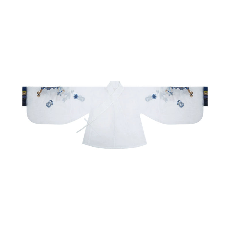 More than thirteen [Wenxing Changming] horse dress cloud shoulder Hanfu graduation uniform ming HanFuDreams Cross neck shirt S