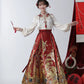 Flower Fairy Story [Phoenix Yu Fei] Weaving Gold Horse Dress Set Engagement Dress han HanFuDreams