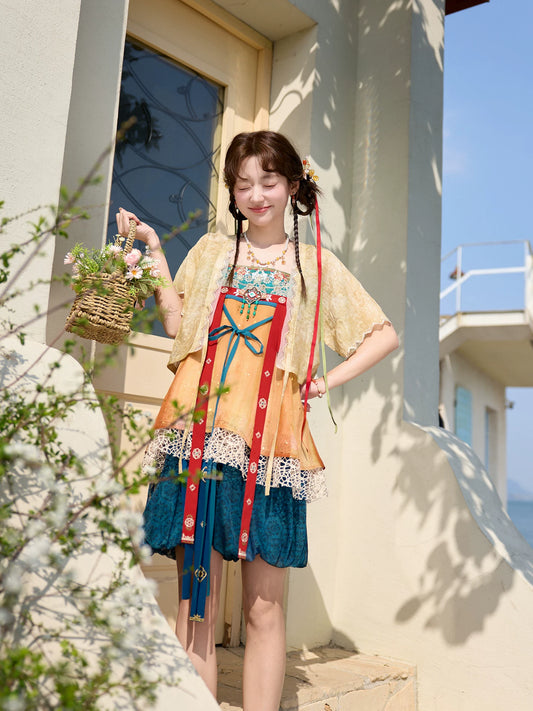 Wanhua Window Banbi Set—Printed Vest, Camisole & Bloomers modern Shisanyu
