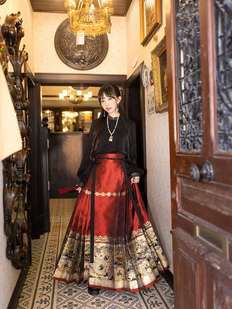 More than thirteen [Mo Bai Ruilong Qisui] red high-end horse dress engagement toast ming HanFuDreams