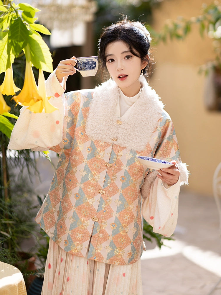 Chi Xia [Flower Tea Party] Square collar than a long shirt Ming ming HanFuDreams