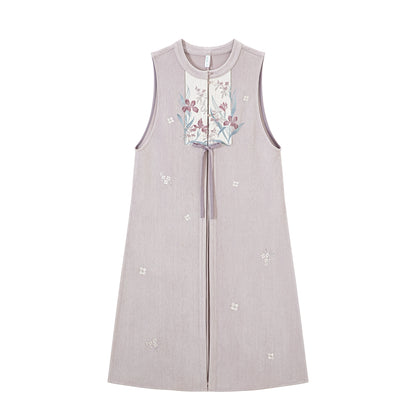 Chi Xia [purple iris] is longer than a knitted shirt lace skirt ming HanFuDreams Long Bijia S